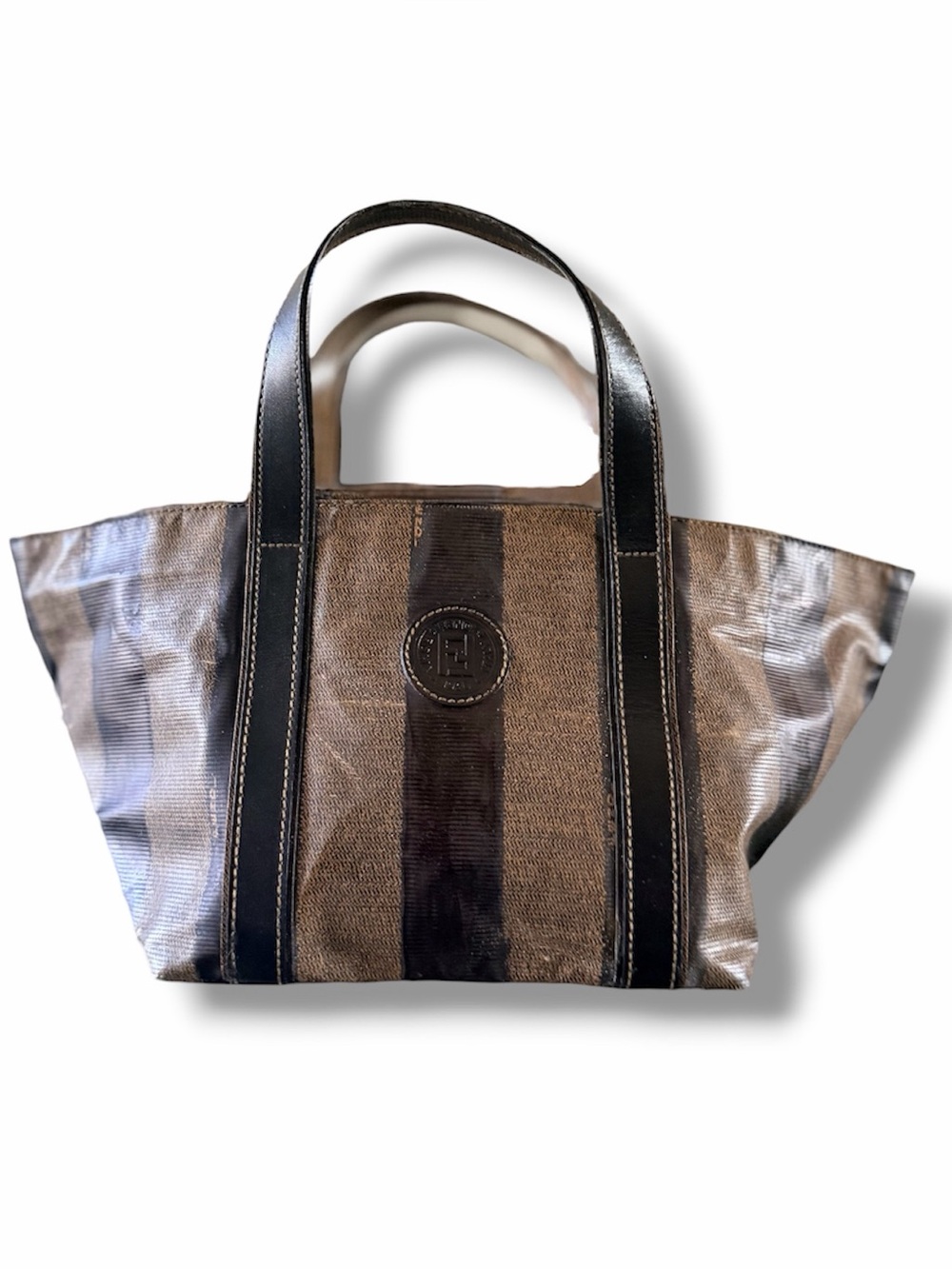 Fendi Pequin Striped Mini Tote Bag